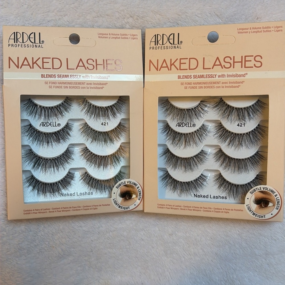 Ardell Naked Lashes 421 - 4 Pairs with Invisiband - 2pc Combo